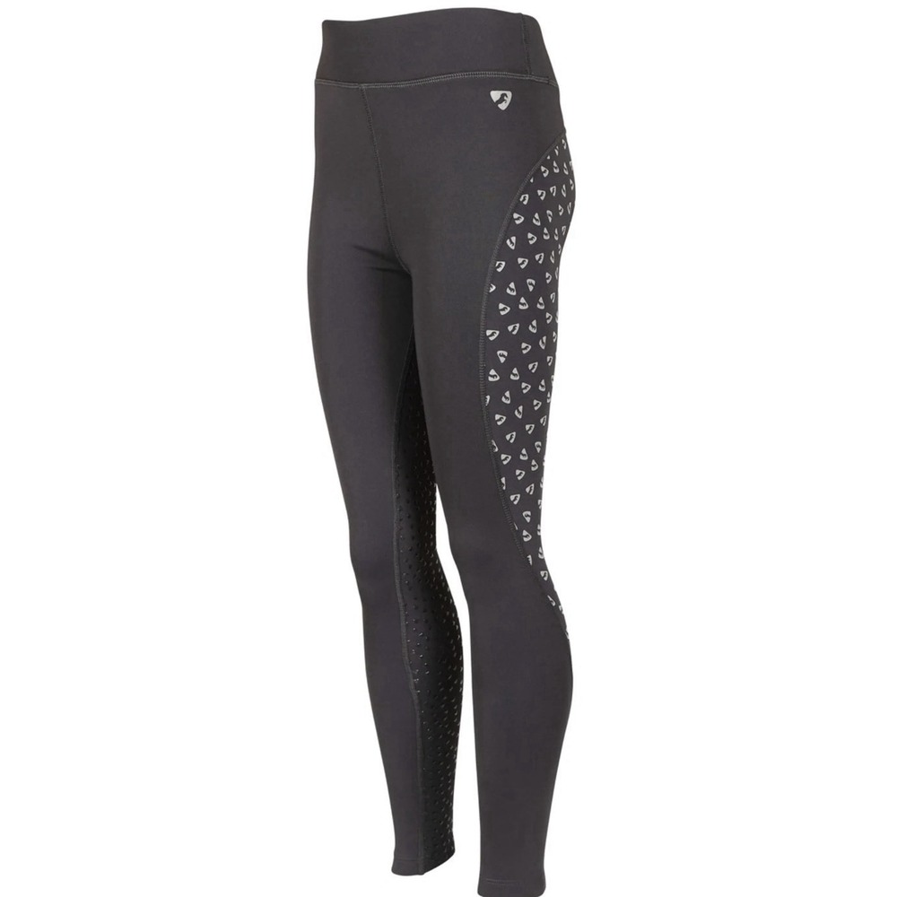 Aubrion Charcoal Gray Winter Riding Tights Pants Leggings Size 10